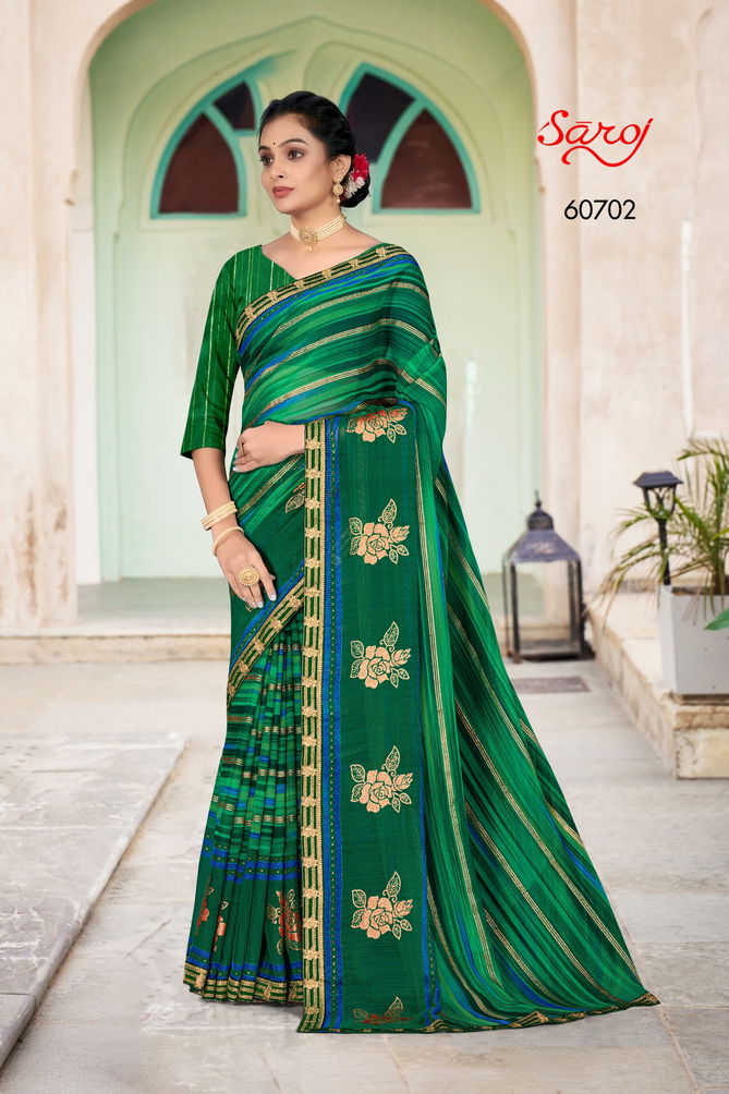 Lashkara Vol 2 By Saroj Chiffon Sarees Catalog
